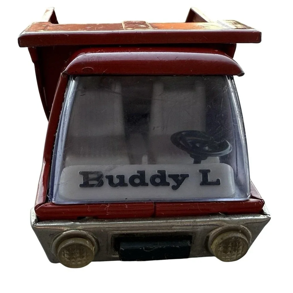 Buddy L Tilting Dump Truck Toy Diecast Red Good Vintage Pressed Steel Japan Made